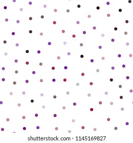 Dark Pink vector seamless cover with spots. Modern abstract illustration with colorful water drops. Pattern can be used as texture of water, rain drops.