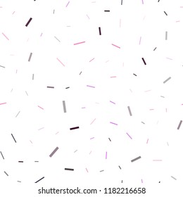 Dark Pink vector seamless cover with long lines. Glitter abstract illustration with colored sticks. The pattern can be used as ads, poster, banner for commercial.