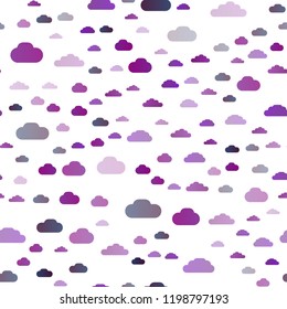 Dark Pink vector seamless cover with clouds. Illustration with abstract gradient clouds. Pattern for trendy fabric, wallpapers.