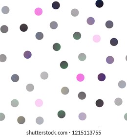 Dark Pink vector seamless cover with spots. Abstract illustration with colored bubbles in nature style. The pattern can be used for aqua ad, booklets.