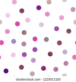 Dark Pink vector seamless cover with spots. Glitter abstract illustration with blurred drops of rain. The pattern can be used for aqua ad, booklets.