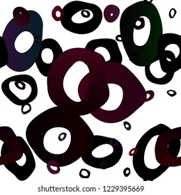 Dark Pink vector seamless cover with circles. Glitter abstract illustration with blurred drops of rain. Trendy design for wallpaper, fabric makers.