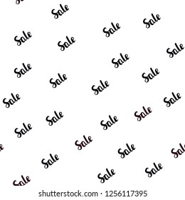 Dark Pink vector seamless cover with symbols of sales. Gradient illustration with discount signs on white backdrop. Backdrop for ads, leaflets of Black Friday.