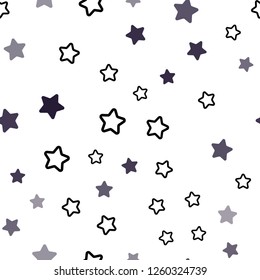 Dark Pink vector seamless cover with small and big stars. Blurred decorative design in simple style with stars. Texture for window blinds, curtains.