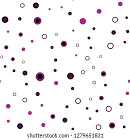 Dark Pink vector seamless cover with spots. Glitter abstract illustration with blurred drops of rain. Trendy design for wallpaper, fabric makers.