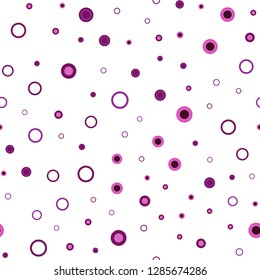 Dark Pink vector seamless cover with spots. Glitter abstract illustration with blurred drops of rain. Template for business cards, websites.