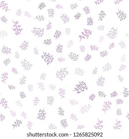 Dark Pink vector seamless doodle texture with leaves, branches. Glitter abstract illustration with leaves and branches. Pattern for trendy fabric, wallpapers.