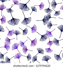 Dark Pink,  vector seamless doodle texture with leaves. An elegant bright illustration with leaves in Natural style. Template for business cards, websites.
