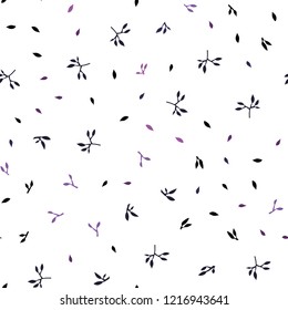 Dark Pink vector seamless elegant background with leaves. Modern geometrical abstract illustration with leaves. Pattern for design of window blinds, curtains.