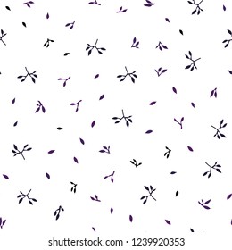 Dark Pink vector seamless elegant pattern with leaves. Colorful abstract illustration with leaves in doodle style. Pattern for design of fabric, wallpapers.