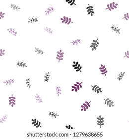 Dark Pink vector seamless elegant pattern with leaves. leaves on elegant natural pattern with gradient. Pattern for design of fabric, wallpapers.