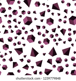 Dark Pink vector seamless, isometric backdrop with lines, rhombus. Abstract illustration with colorful lines, cubes. Design for wallpaper, fabric makers.