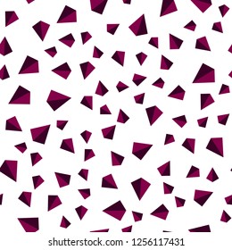 Dark Pink vector seamless, isometric background with triangles. Abstract gradient illustration with triangles. Pattern for design of fabric, wallpapers.