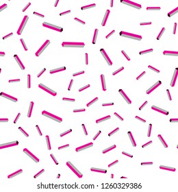 Dark Pink vector seamless, isometric texture with colored lines. Colorful shining illustration with lines on abstract template. Design for wallpaper, fabric makers.