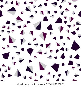 Dark Pink vector seamless, isometric cover with polygonal style. Modern abstract illustration with colorful triangles. Design for textile, fabric, wallpapers.