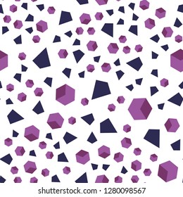 Dark Pink vector seamless, isometric layout with rectangles, triangles. Lines, rhombus with colorful gradient. Template for business cards, websites.