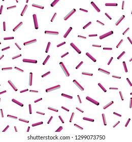 Dark Pink vector seamless, isometric layout with flat lines. Blurred decorative design in simple style with lines. Design for textile, fabric, wallpapers.