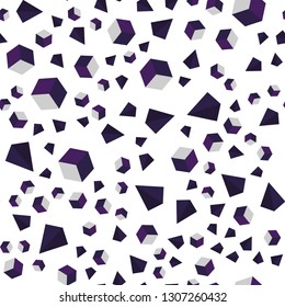 Dark Pink vector seamless, isometric cover with triangles, rectangles. Lines, rhombus with colorful gradient. Design for textile, fabric, wallpapers.