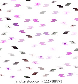 Dark Pink vector seamless layout with flat lines. Modern geometrical abstract illustration with staves. The pattern can be used for websites.