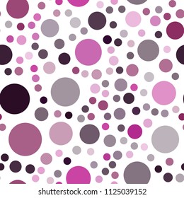 Dark Pink vector seamless layout with circle shapes. Beautiful colored illustration with blurred circles in nature style. New design for ad, poster, banner of your website.