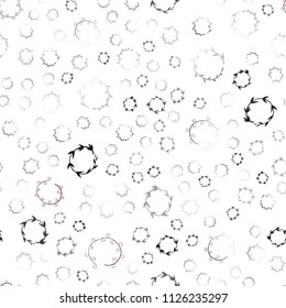 Dark Pink vector seamless layout with circle shapes. Blurred decorative design in abstract style with bubbles. Pattern can be used for futuristic ad, booklets.