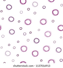Dark Pink vector seamless layout with circle shapes. Beautiful colored illustration with blurred circles in nature style. Pattern can be used for beautiful websites.