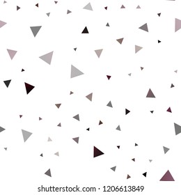 Dark Pink vector seamless layout with lines, triangles. Illustration with set of colorful triangles. Best design for your ad, poster, banner.