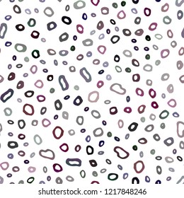 Dark Pink vector seamless layout with circle spots. Abstract illustration with colored bubbles in nature style. Template for business cards, websites.