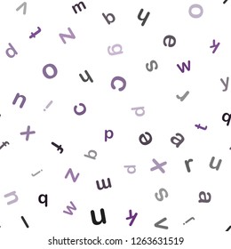 Dark Pink vector seamless layout with latin alphabet. Shining colorful illustration with isolated letters. Pattern for design of fabric, wallpapers.