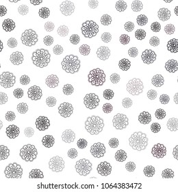 Dark Pink vector seamless natural abstract pattern. Doodle illustration of flowers in Origami style with gradient. Completely new template for your brand book.