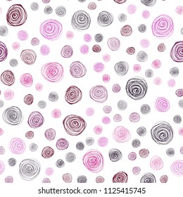 Dark Pink vector seamless natural abstract design. A vague abstract illustration with flowers in doodles style. Brand-new design for your business.