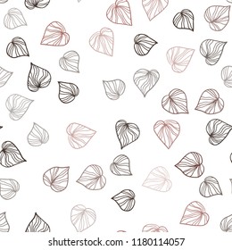 Dark Pink vector seamless natural backdrop with leaves. Creative illustration in blurred style with leaves. Pattern for trendy fabric, wallpapers.
