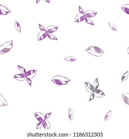Dark Pink vector seamless natural artwork with leaves. Colorful abstract illustration with leaves in doodle style. Pattern for trendy fabric, wallpapers.