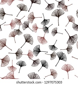 Dark Pink vector seamless natural backdrop with leaves. An elegant bright illustration with leaves in Natural style. Pattern for trendy fabric, wallpapers.