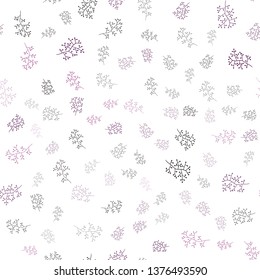 Dark Pink vector seamless natural background with leaves, branches. Colorful illustration in doodle style with leaves, branches. Trendy design for wallpaper, fabric makers.