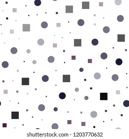 Dark Pink vector seamless pattern with spheres, squares. Abstract backdrop with colorful circles, rectangles. Template for business cards, websites.