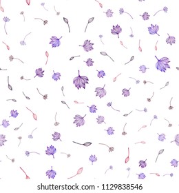 Dark Pink vector seamless sketch backdrop. leaves on elegant natural pattern with gradient. A new texture for your design.