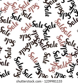 Dark Pink vector seamless template with 70, 90% selling. Colored words of sales with gradient on white background. Template for season sales, shopping ads.