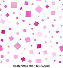 Dark Pink vector seamless template with crystals, rectangles. Modern abstract illustration with colorful rectangles. Pattern for commercials.