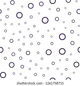Dark Pink vector seamless template with circles. Blurred decorative design in abstract style with bubbles. Pattern can be used as texture of wallpapers.