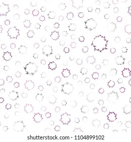 Dark Pink vector seamless texture with disks. Modern abstract illustration with colorful water drops. New design for ad, poster, banner of your website.