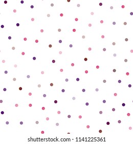 Dark Pink vector seamless texture with disks. Modern abstract illustration with colorful water drops. Beautiful design for your business natural advert.