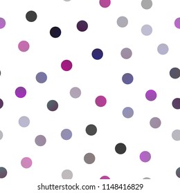 Dark Pink vector seamless texture with disks. Blurred decorative design in abstract style with bubbles. Beautiful design for your business natural advert.