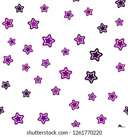 Dark Pink vector seamless texture with beautiful stars. Shining colored illustration with stars. Texture for window blinds, curtains.