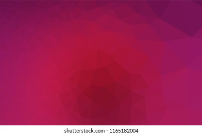 Dark Pink vector shining hexagonal background. Shining colored illustration in a Brand new style. The best triangular design for your business.