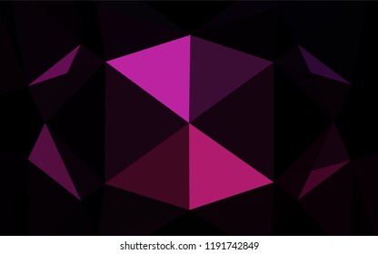 Dark Pink vector shining hexagonal pattern. Colorful illustration in abstract style with gradient. The polygonal design can be used for your web site.