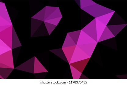 Dark Pink vector shining hexagonal template. A vague abstract illustration with gradient. The completely new template can be used for your brand book.