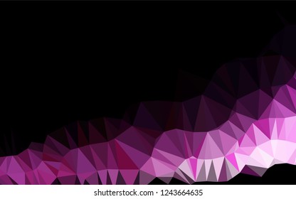 Dark Pink vector shining hexagonal background. Creative illustration in halftone style with gradient. Brand new design for your business.