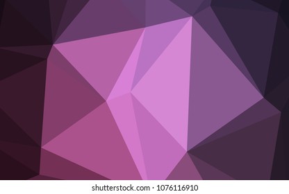 Dark Pink vector shining triangular cover. A completely new color illustration in a  polygonal style. Triangular pattern for your business design.