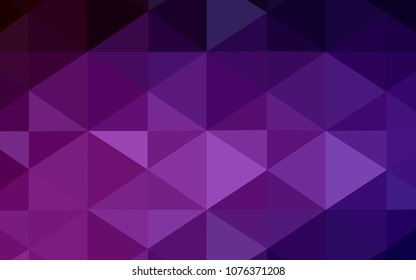 Dark Pink vector shining triangular backdrop. Geometric illustration in Origami style with gradient.  The best triangular design for your business.